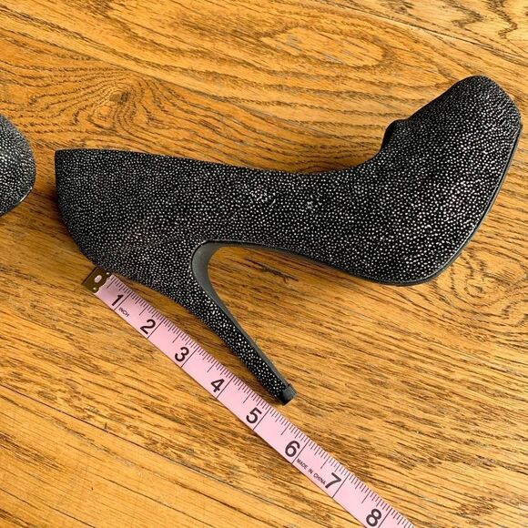 Mix No. 6 Black Shimmer Platform Formal Heels - Picture 11 of 11